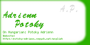 adrienn potoky business card